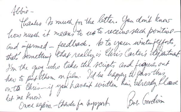 Bob Goodwin postcard