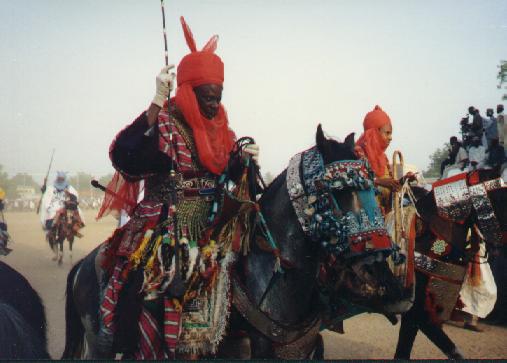 horseman with red turban